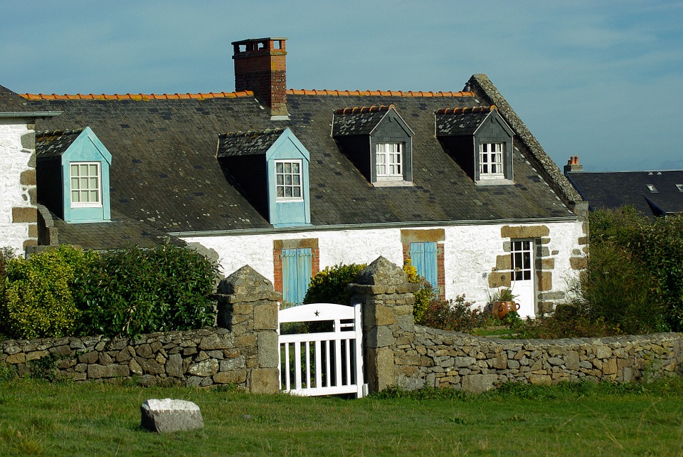 Maisons de pêcheur typique, Normandie
