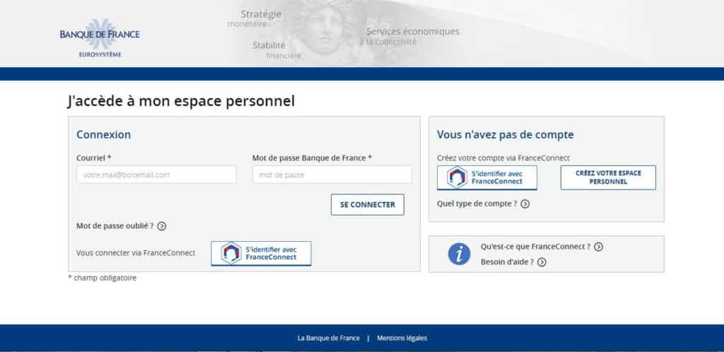 Accueil du site de la Banque de France