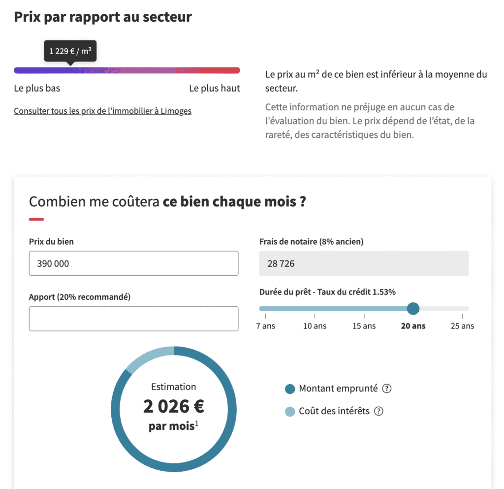 Prix immeuble de rapport à limoges