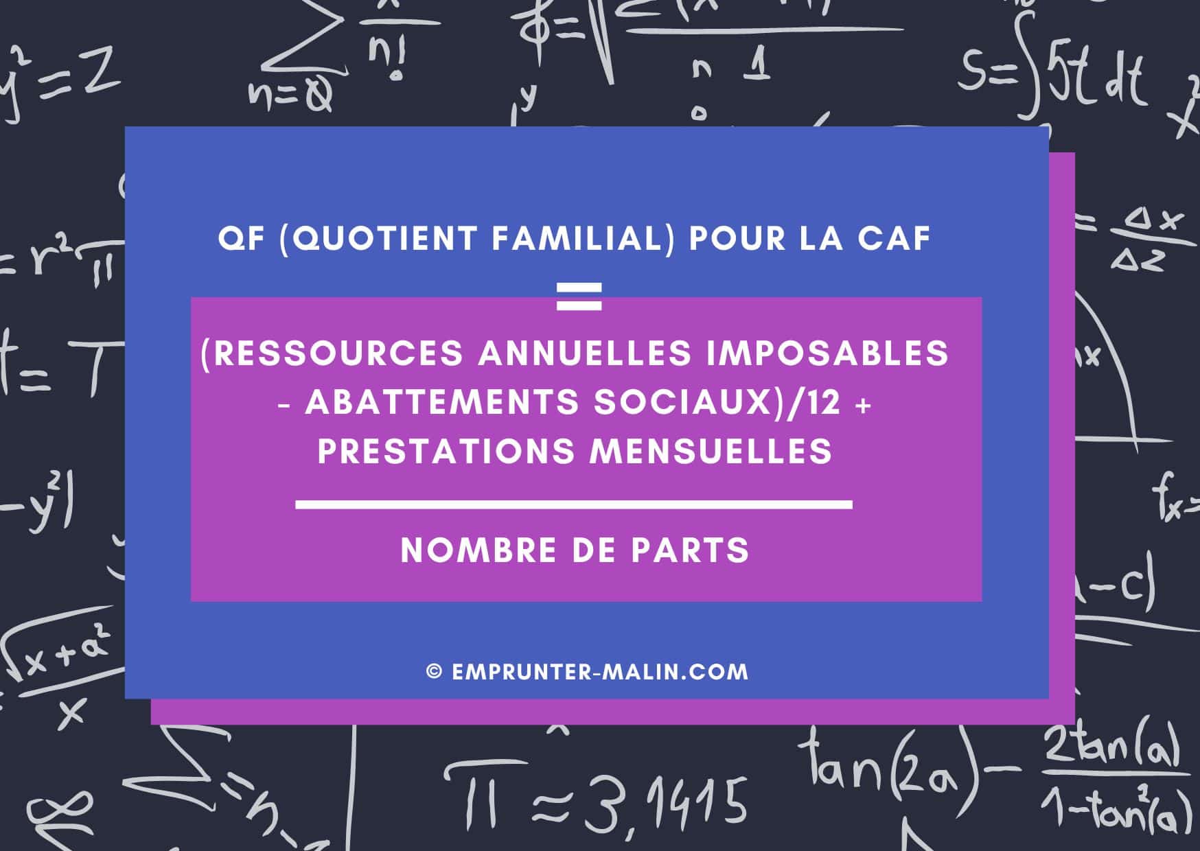 quotient familial pour la CAF