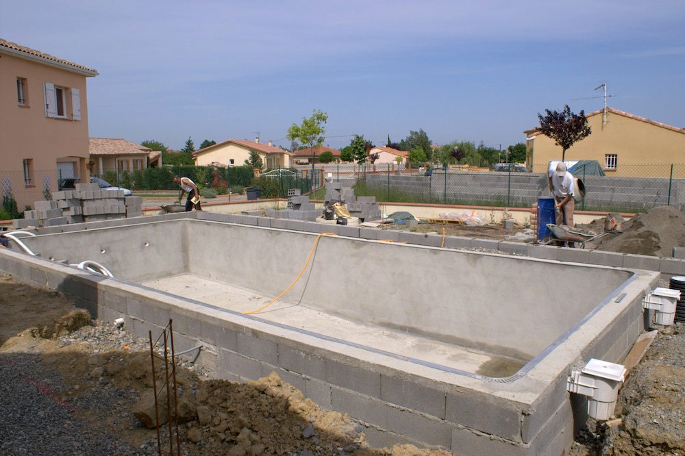 construction d'une piscine