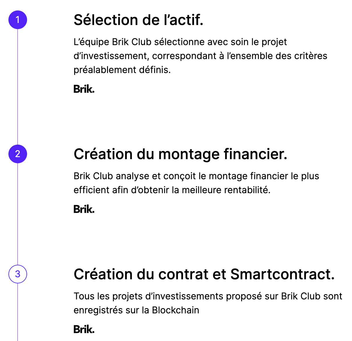 Capture d'écran du site BRIK