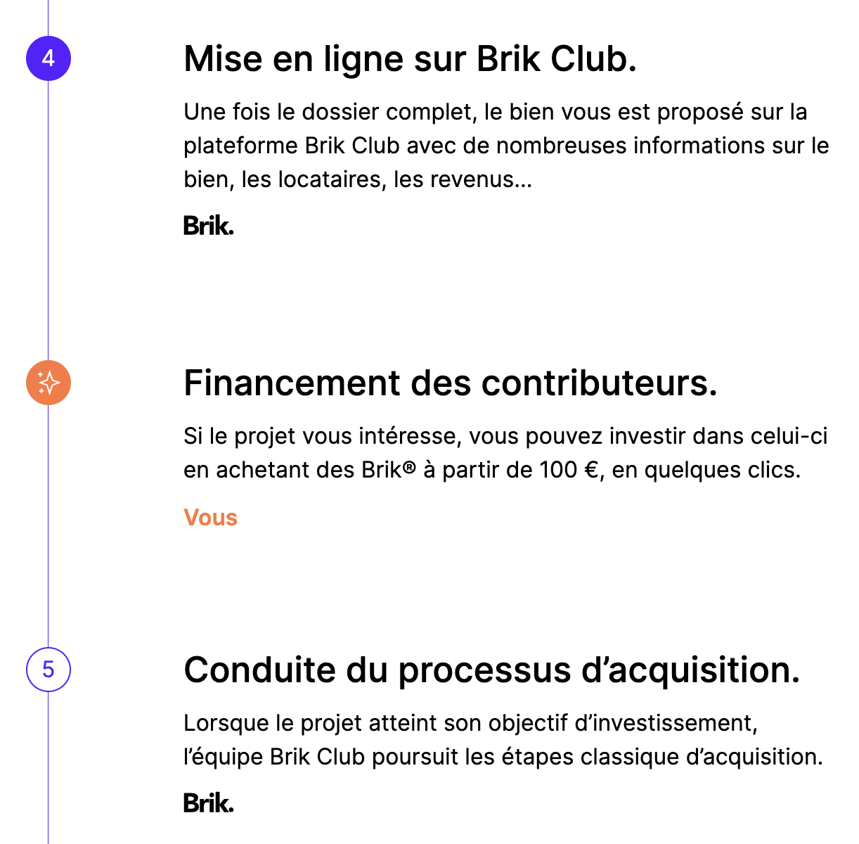 Capture d'écran du site BRIK