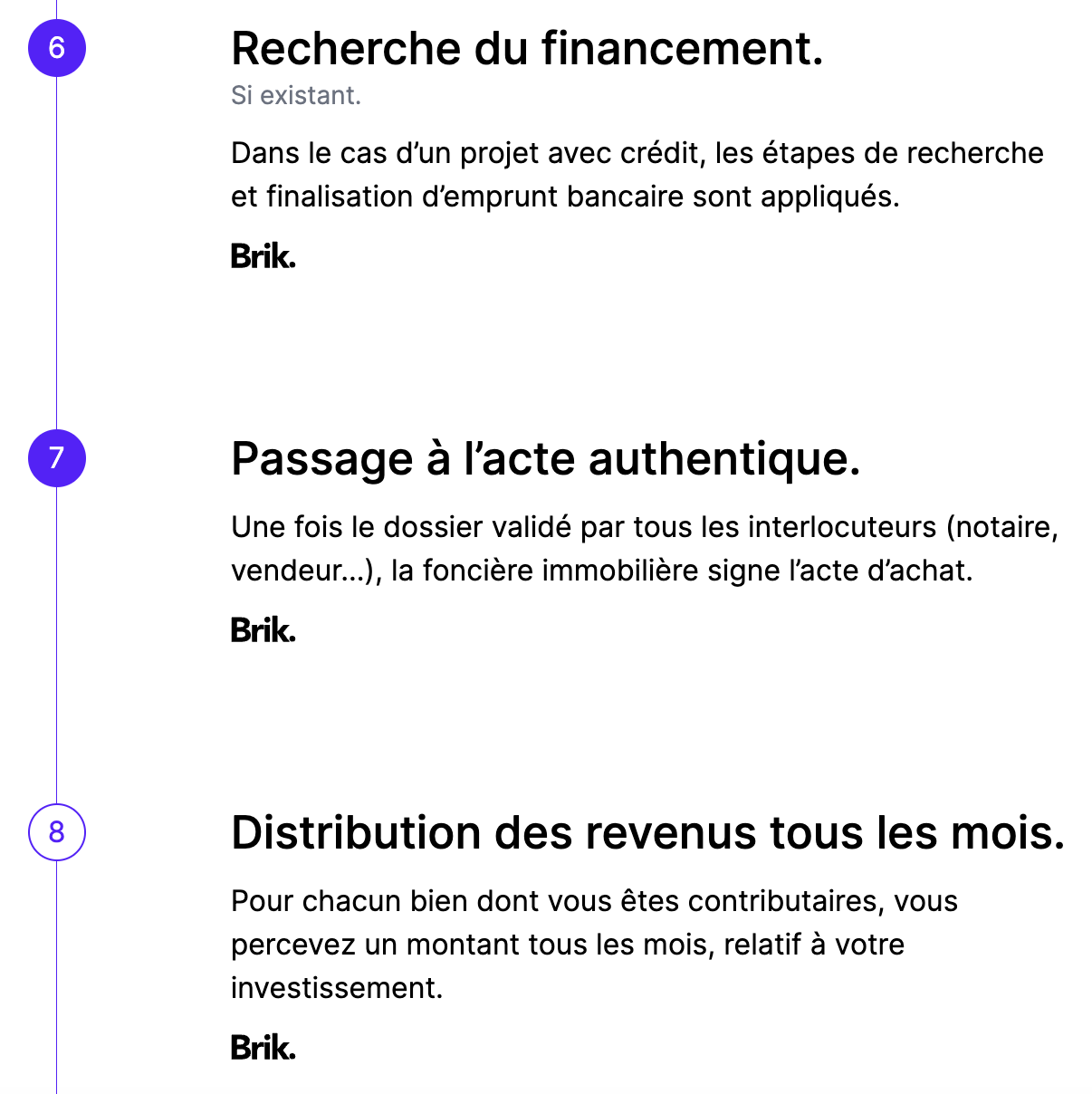 Capture d'écran de la plateforme BRIK