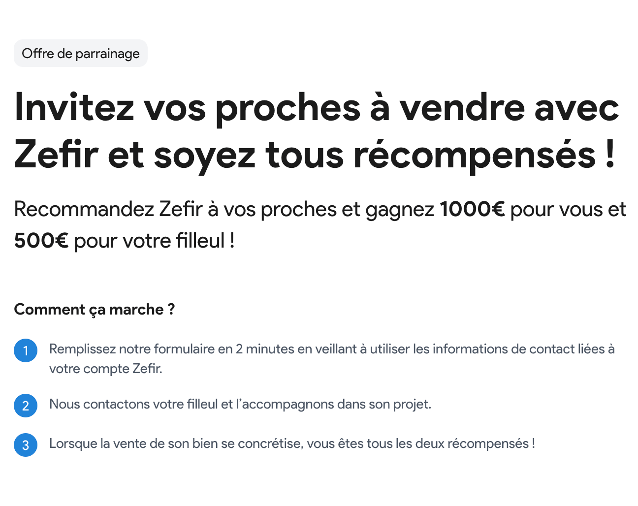 Capture d'écran du site Zefir