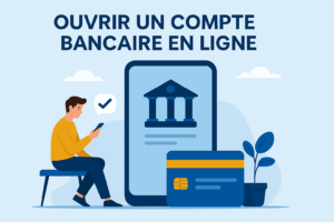 Illustration représentant une personne effectuant un paiement dans un bar-tabac partenaire Nirio, avec une carte et un smartphone, symbolisant la proximité et la simplicité des services emprunter malin